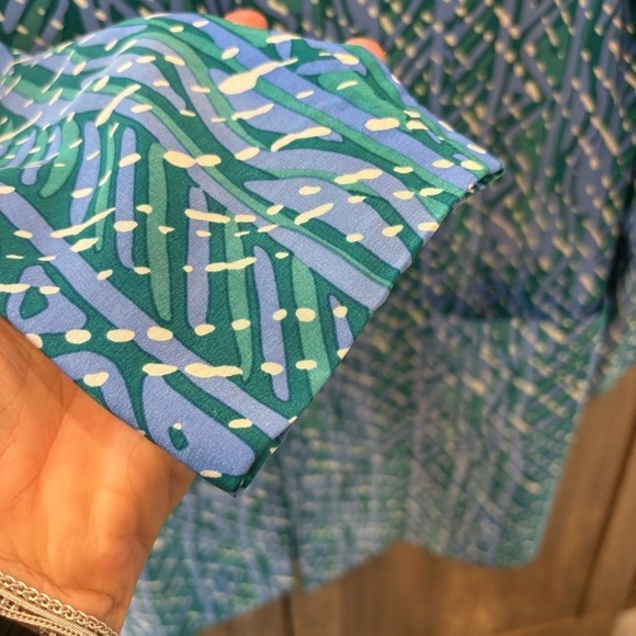 Anne Crimmins Umi Collection Silk Jacket Blazer Long Open Front size 12 Artsy - Picture 8 of 11